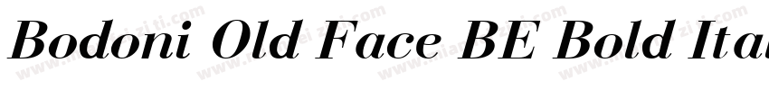 Bodoni Old Face BE Bold Italic Oldstyle Figures字体转换
